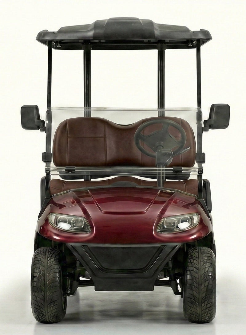 EPIC 2+2 Non-Lifted Electric Golf Cart with Lithium Battery 105Ah & Standard Tires | 4-Seater LSEV (Red) - Image 2